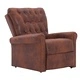 Реклайнер, кафяв, изкуствен велур