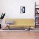 Разтегателен диван, зелен, полиестер