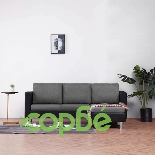 3-местен диван с възглавници, черен, изкуствена кожа ➤ топ цена ➤ sorbe.bg