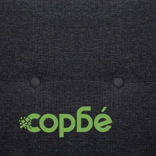 Разтегателен диван с подлакътници, тъмносив, полиестер ➤ топ цена ➤ sorbe.bg