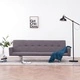 282226  Sofa Bed with Armrest Taupe Polyester