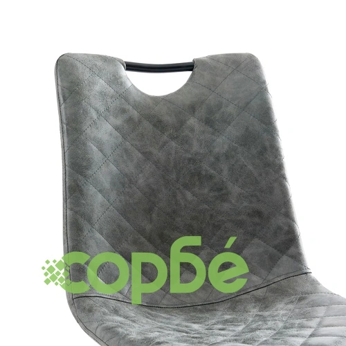 Трапезни столове, 2 бр, тъмносиви, изкуствена кожа ➤ топ цена ➤ sorbe.bg