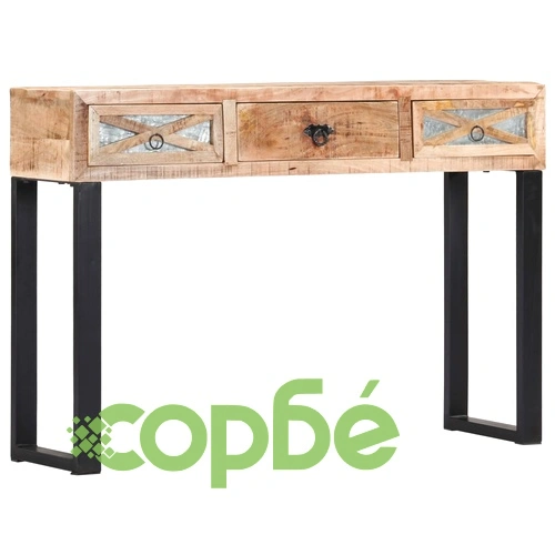 Конзолна маса, 110x30x76 см, мангово дърво масив ➤ топ цена ➤ sorbe.bg