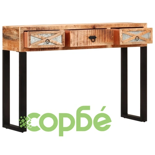 Конзолна маса, 110x30x76 см, мангово дърво масив ➤ топ цена ➤ sorbe.bg