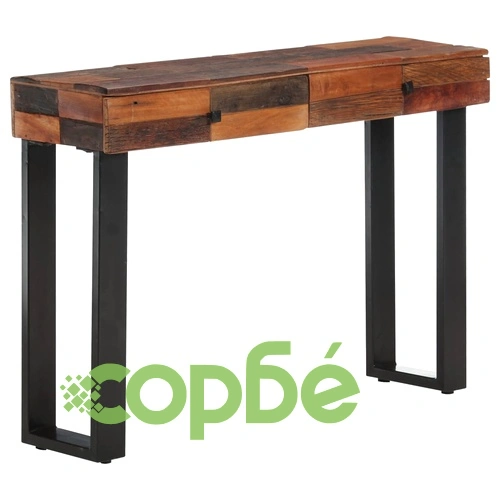 Конзолна маса, 110x30x76 см, регенерирано дърво масив  ➤ топ цена ➤ sorbe.bg