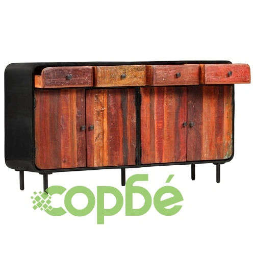 Бюфет, регенерирано дърво масив, 140x35x76 cм ➤ топ цена ➤ sorbe.bg