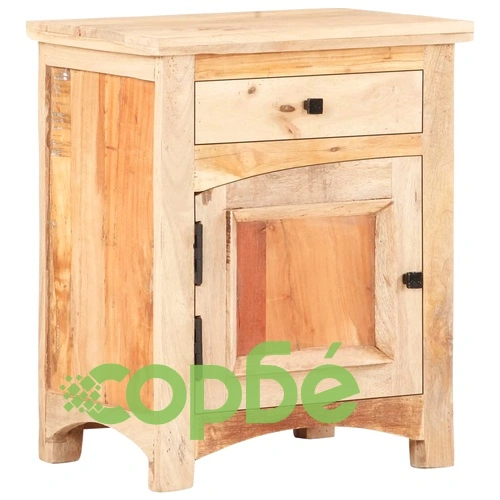 Нощно шкафче, 40х30х50 см, регенерирано дърво масив ➤ топ цена ➤ sorbe.bg
