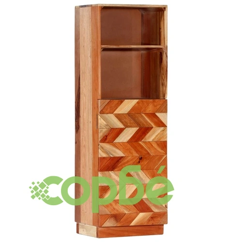 Висок шкаф, 40x32x122 см, регенерирана дървесина масив ➤ топ цена ➤ sorbe.bg