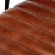 Люлеещ стол, кафяв, естествена кожа