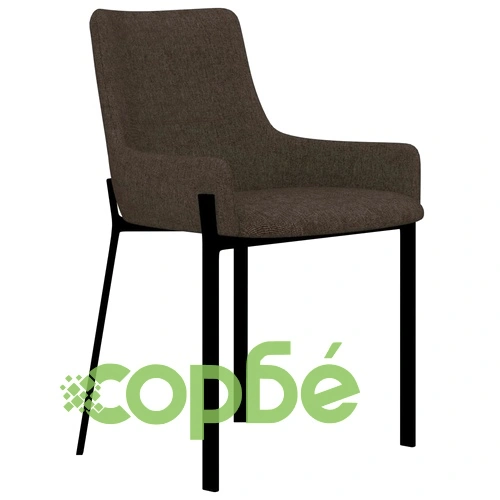 Трапезни столове, 2 бр, кафяви, текстил ➤ топ цена ➤ sorbe.bg