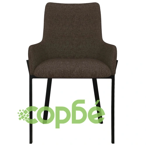 Трапезни столове, 2 бр, кафяви, текстил ➤ топ цена ➤ sorbe.bg