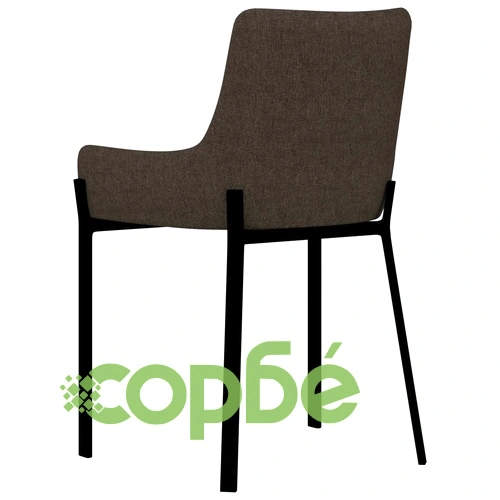 Трапезни столове, 2 бр, кафяви, текстил ➤ топ цена ➤ sorbe.bg