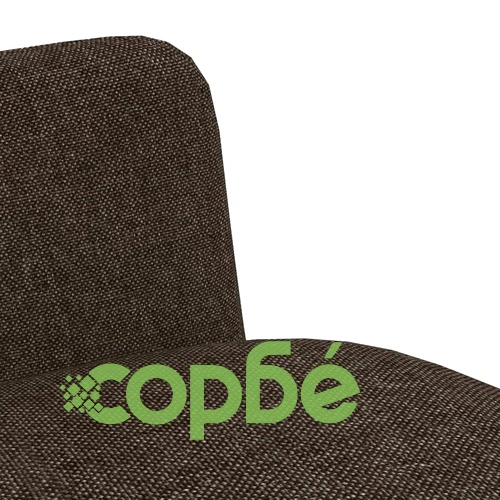 Трапезни столове, 2 бр, кафяви, текстил ➤ топ цена ➤ sorbe.bg