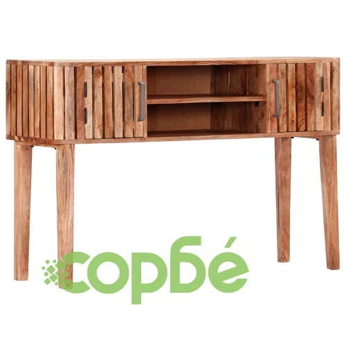 Конзолна маса, 120x35x76 cм, акациево дърво масив ➤ топ цена ➤ sorbe.bg