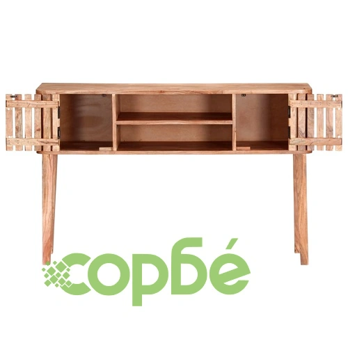 Конзолна маса, 120x35x76 cм, акациево дърво масив ➤ топ цена ➤ sorbe.bg