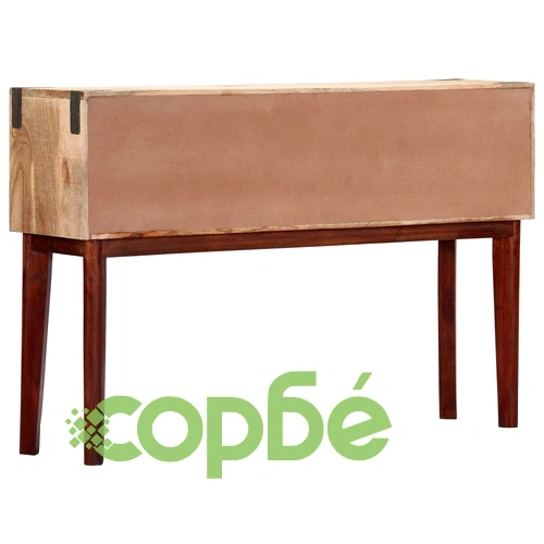 Конзолна маса, 115x30x76 cм, грубо мангово дърво масив ➤ топ цена ➤ sorbe.bg