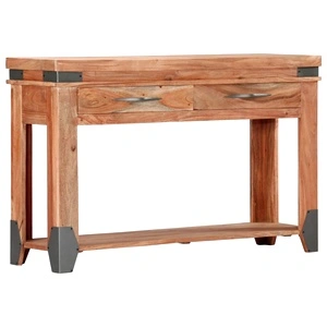 Конзолна маса, 120x35x75 cм, акация масив