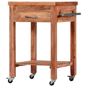 Кухненска количка, 58x58x89 см, акация масив