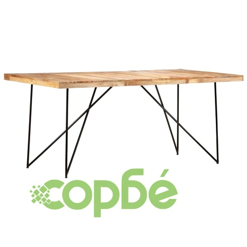 Трапезна маса, 180x90x76 cм, мангово дърво масив ➤ топ цена ➤ sorbe.bg