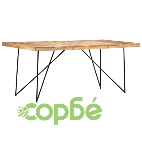 Трапезна маса, 180x90x76 cм, мангово дърво масив ➤ топ цена ➤ sorbe.bg