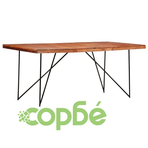 Трапезна маса, 180x90x76 см, акация масив ➤ топ цена ➤ sorbe.bg