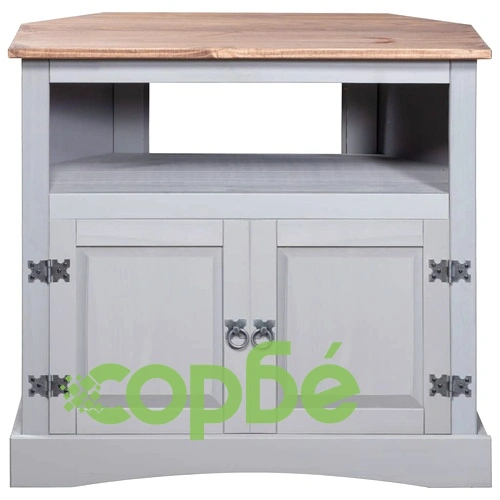 Конзолна маса, мексикански бор, стил Корона, сива, 80x43x78 cм ➤ топ цена ➤ sorbe.bg