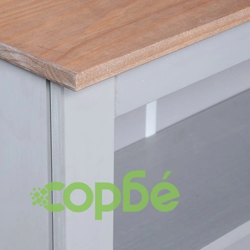 Библиотека 3 рафта мексикански бор стил Корона сив 81x29x100 cм ➤ топ цена ➤ sorbe.bg