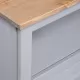 ТВ шкаф, мексикански бор, стил Корона, сив, 80x43x78 cм