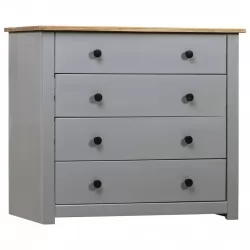 Страничен шкаф, сив, 80x40x73 см, бор, Panama Range
