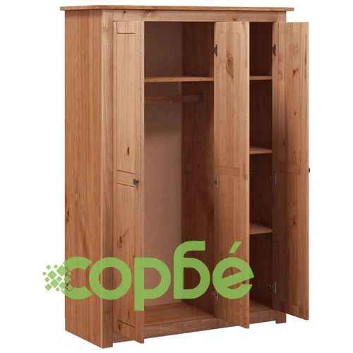 Гардероб с 3 врати, 118x50x171,5 см, бор, Panama Range ➤ топ цена ➤ sorbe.bg
