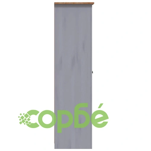 Гардероб с 3 врати, сив, 118x50x171,5 см, бор, Panama Range ➤ топ цена ➤ sorbe.bg