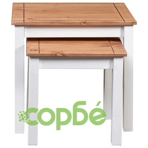 Стифиращи маси, 2 бр, бели, бор масив, Panama Range ➤ топ цена ➤ sorbe.bg