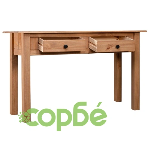 Конзолна маса, 110x40x72 см, бор масив, стил Панама ➤ топ цена ➤ sorbe.bg
