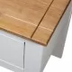 Нощно шкафче, бяло, 46x40x57 см, бор, стил Панама