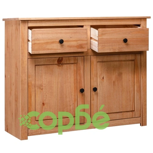 Сайдборд, 93x40x80 см, бор масив, стил Панама ➤ топ цена ➤ sorbe.bg