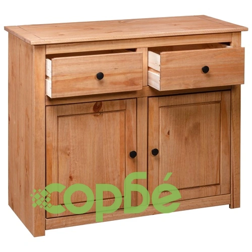 Сайдборд, 93x40x80 см, бор масив, стил Панама ➤ топ цена ➤ sorbe.bg