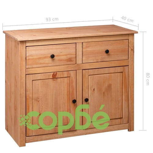 Сайдборд, 93x40x80 см, бор масив, стил Панама ➤ топ цена ➤ sorbe.bg