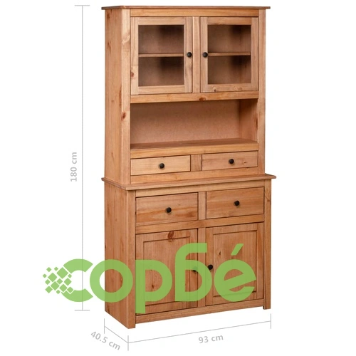 Бюфет, 93x40,5x180 см, бор масив, стил Панама ➤ топ цена ➤ sorbe.bg