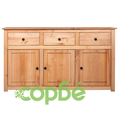 Сайдборд, 135x40x80 см, бор масив, стил Панама ➤ топ цена ➤ sorbe.bg