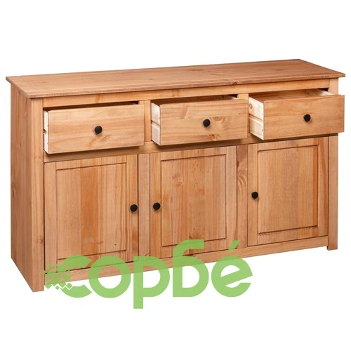 Сайдборд, 135x40x80 см, бор масив, стил Панама ➤ топ цена ➤ sorbe.bg