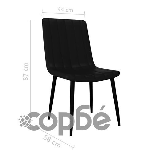 Трапезни столове, 4 бр, черни, изкуствена кожа ➤ топ цена ➤ sorbe.bg