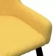 Трапезни столове, 2 бр, жълти, текстил