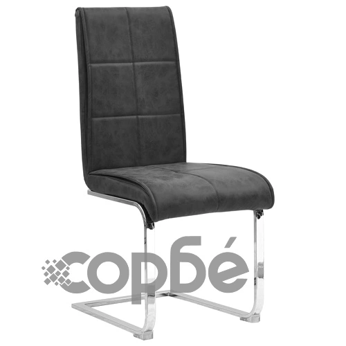 Конзолни трапезни столове, 2 бр, черни, изкуствена кожа ➤ топ цена ➤ sorbe.bg