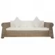3-местен диван с възглавници, естествен ратан