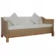 3-местен диван с възглавници, естествен цвят, ратан