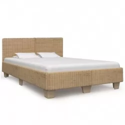 Рамка за легло, ръчно тъкан естествен ратан, 160x200 см
