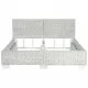 Рамка за легло, сива, естествен ратан, 140x200 cм