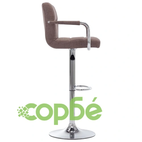 Бар табуретка, таупе, текстил ➤ топ цена ➤ sorbe.bg