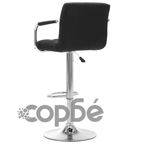 Бар столове, 2 бр, черни, текстил ➤ топ цена ➤ sorbe.bg