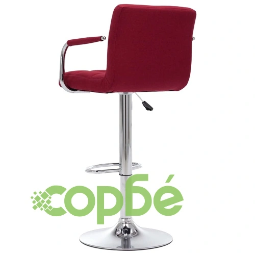 Бар столове, 2 бр, виненочервени, текстил ➤ топ цена ➤ sorbe.bg